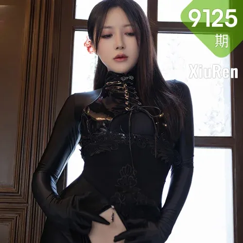 XiuRen 秀人 No.9125 鱼子酱Fish 黑色连体衣韩国旅拍写真111